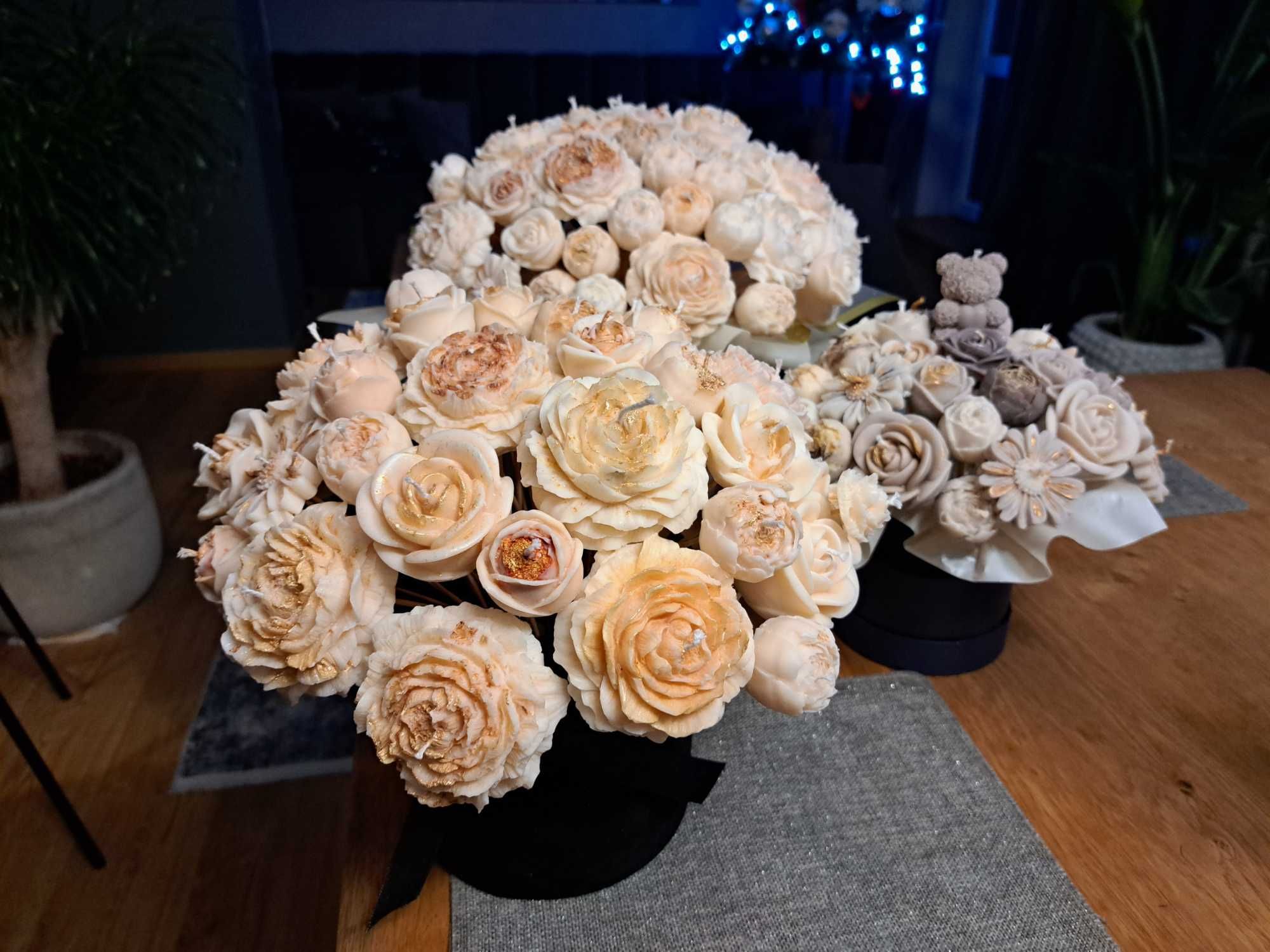 Flower box ze swiec sojowych