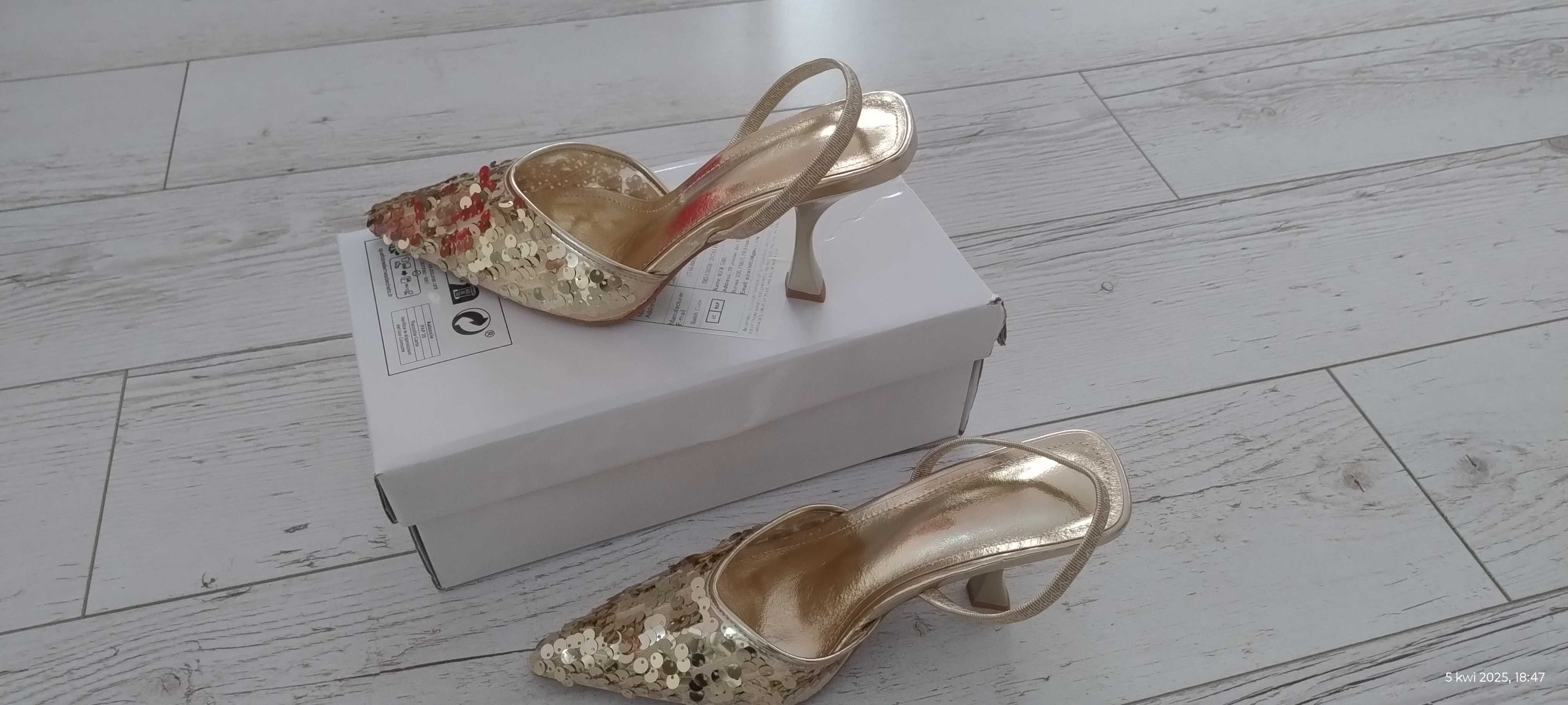 Buty damskie złote rozmiar 40
