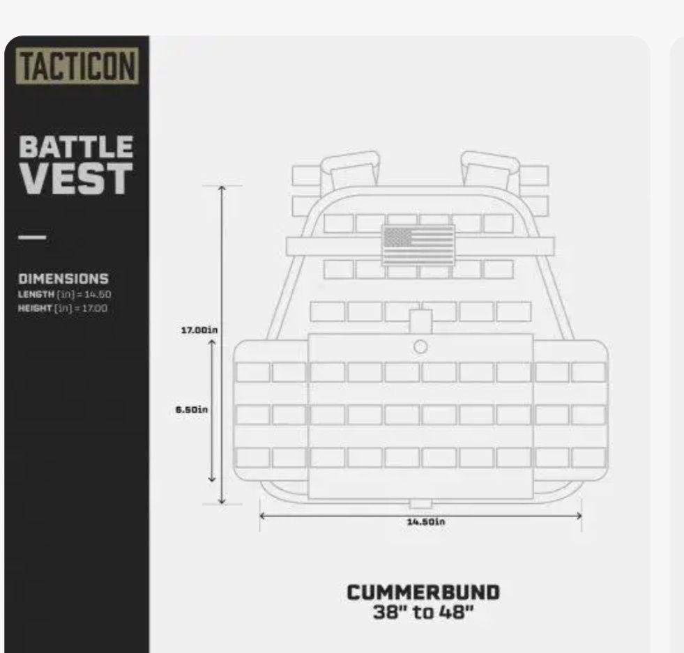 Плитоноска для великих плит Tacticon Armament