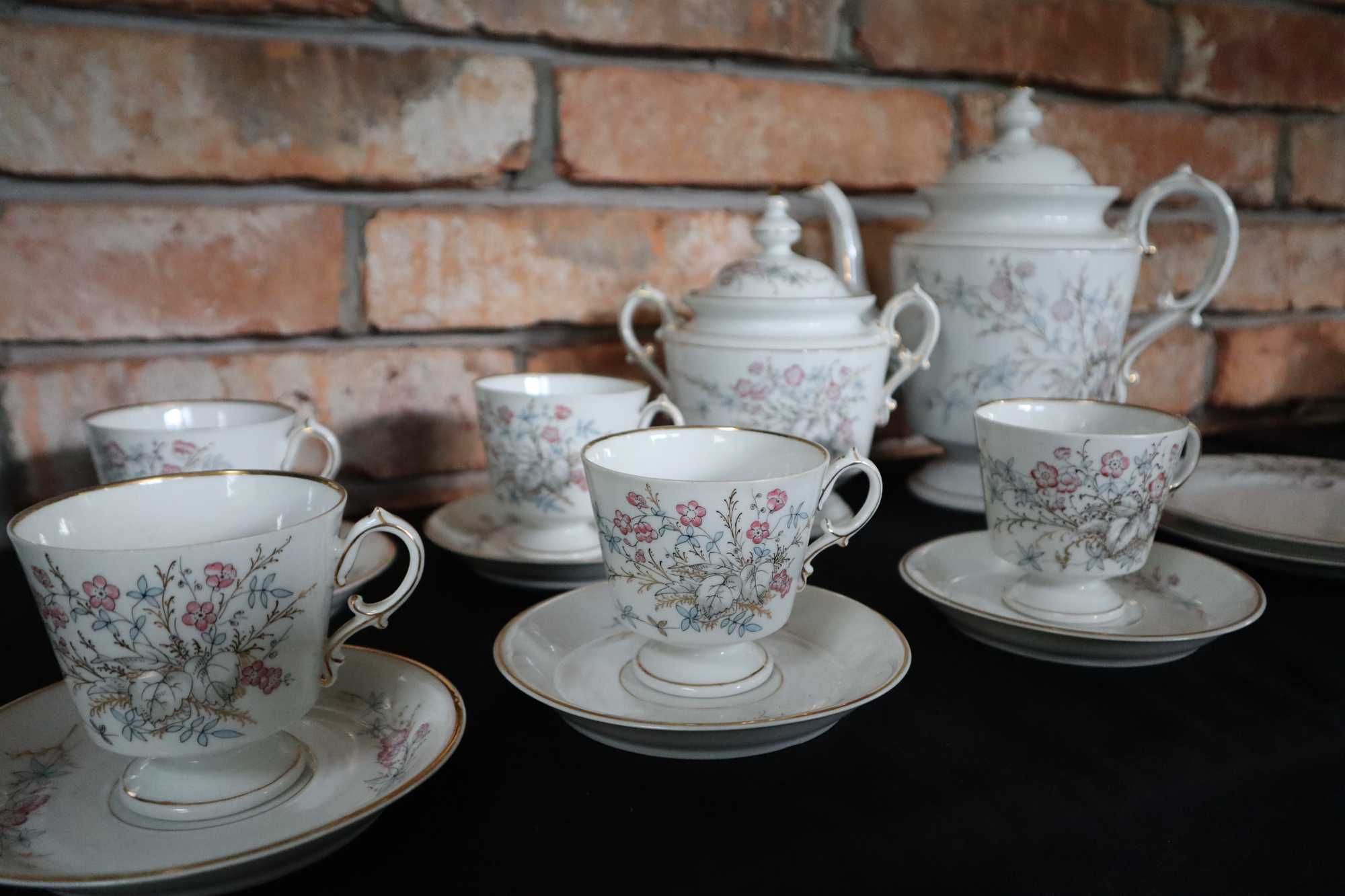 Porcelana Śląska secesja sygnatura numeryczna ręcznie zdobiona B072320
