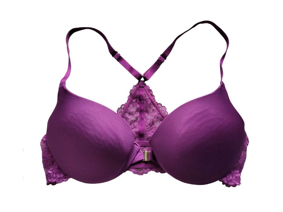 Fioletowy stanik biustonosz pushup 75C H&M bielizna damska push up