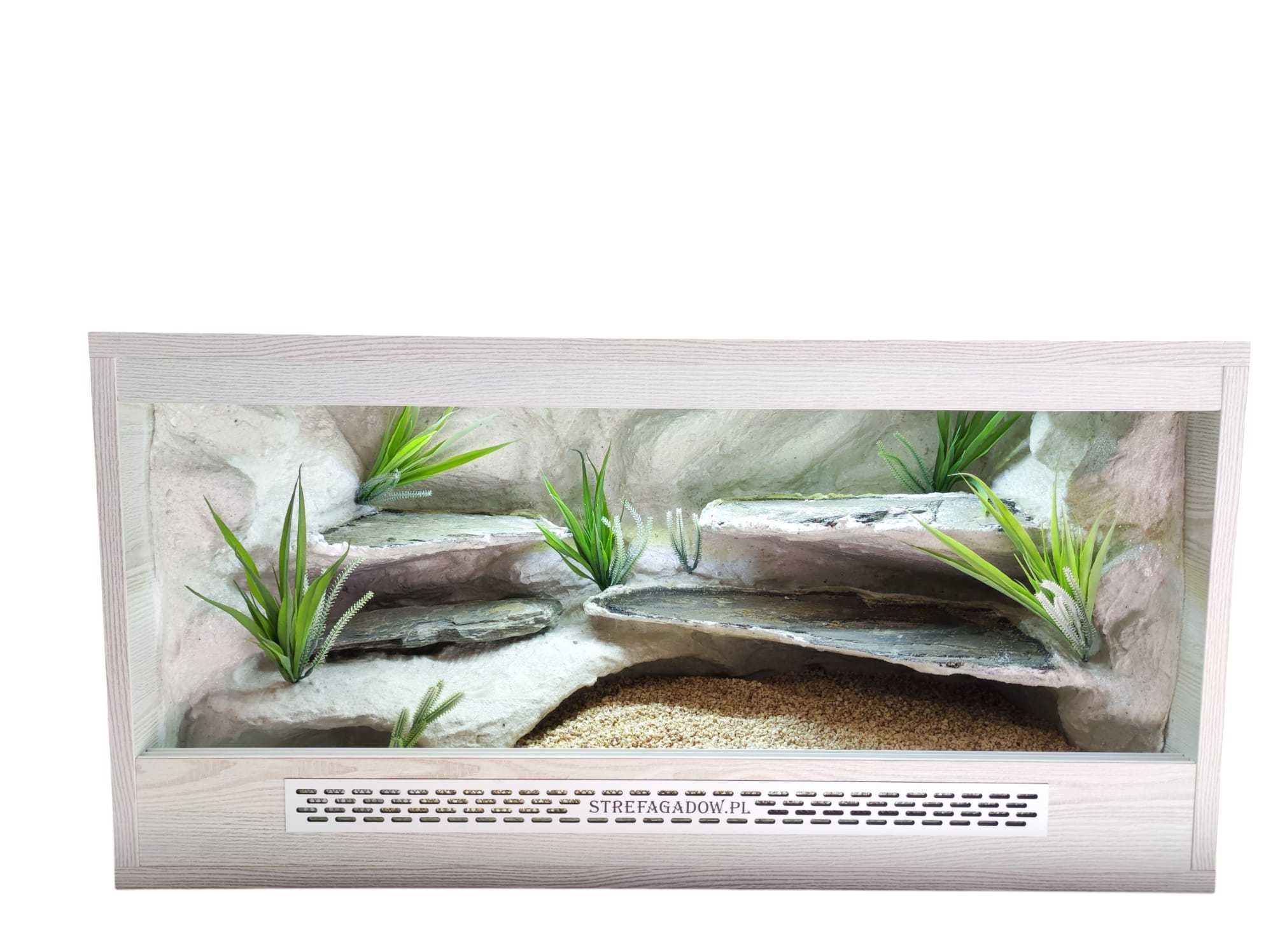Terrarium pustynne nr693 80/40/40 dla gekona lamparciego DOSTĘPNE