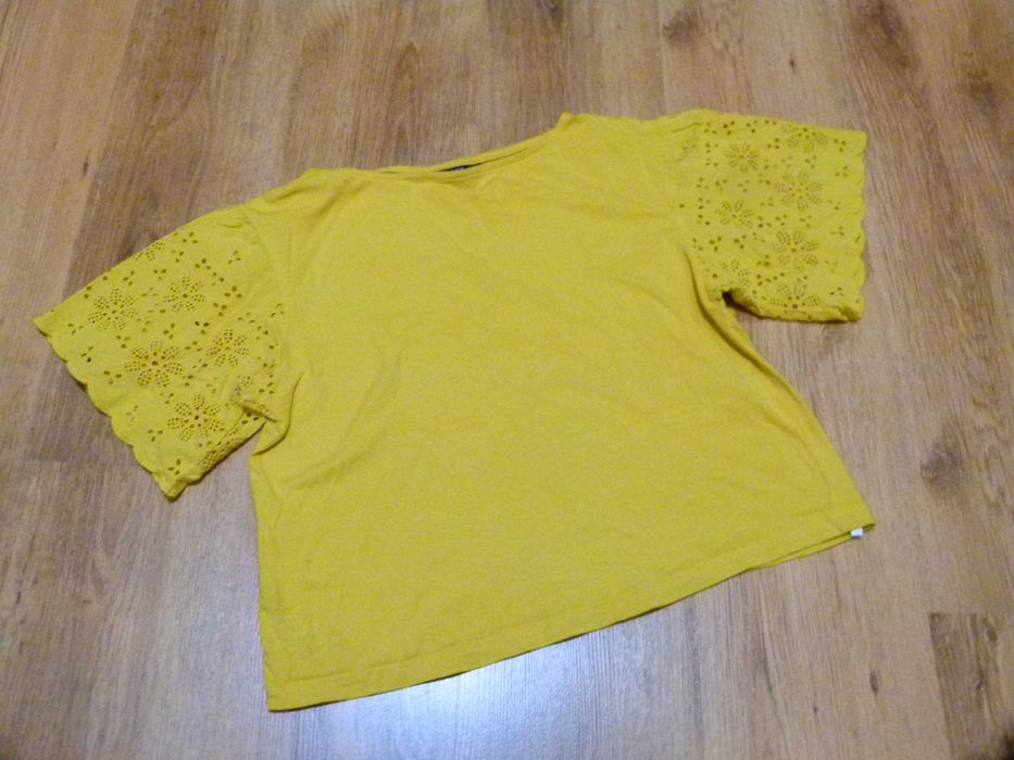 St.Bernard bluzka oversize musztardowa ażurowa krótsza rozm 38 M