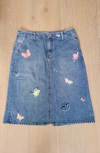 GAP JEANS jeansowa spódniczka spódnica w motylki