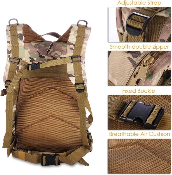 (NOVA) Mochila militar 35 L caminhadas ao ar livre, campismo, trekking