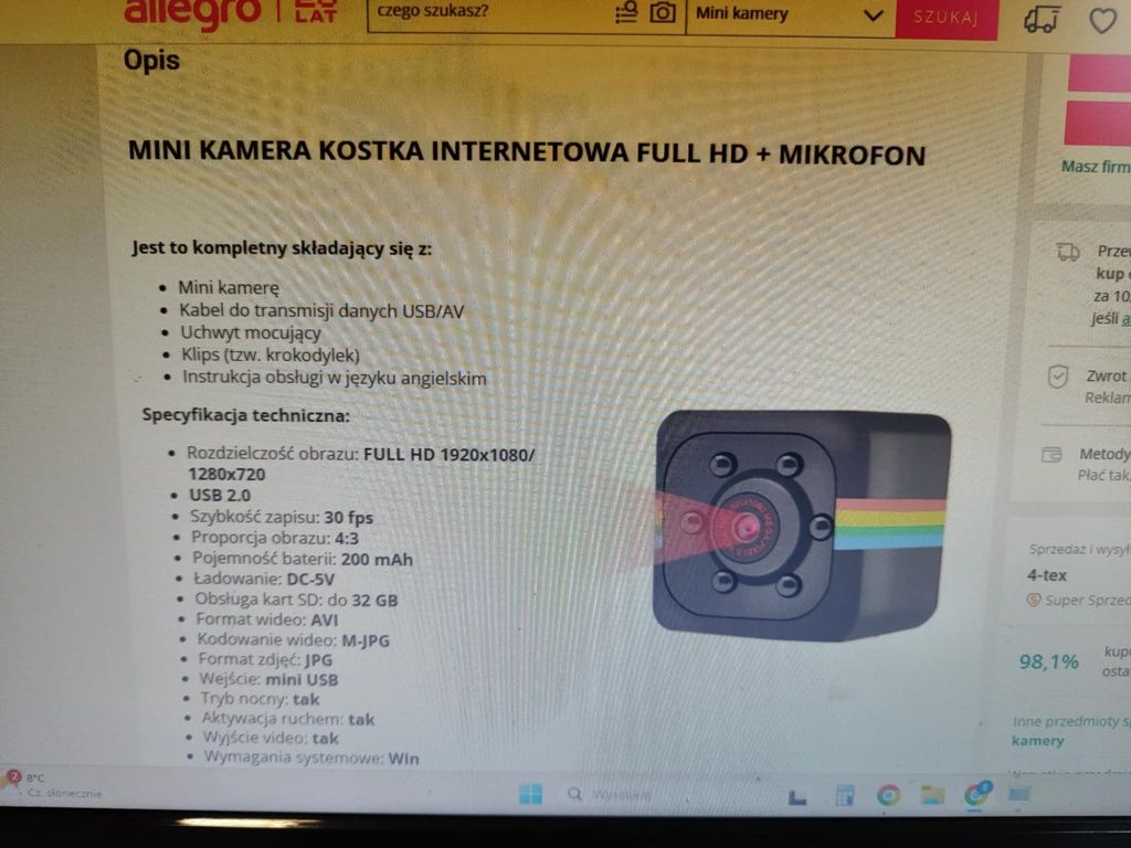 Kamera internetowa mini