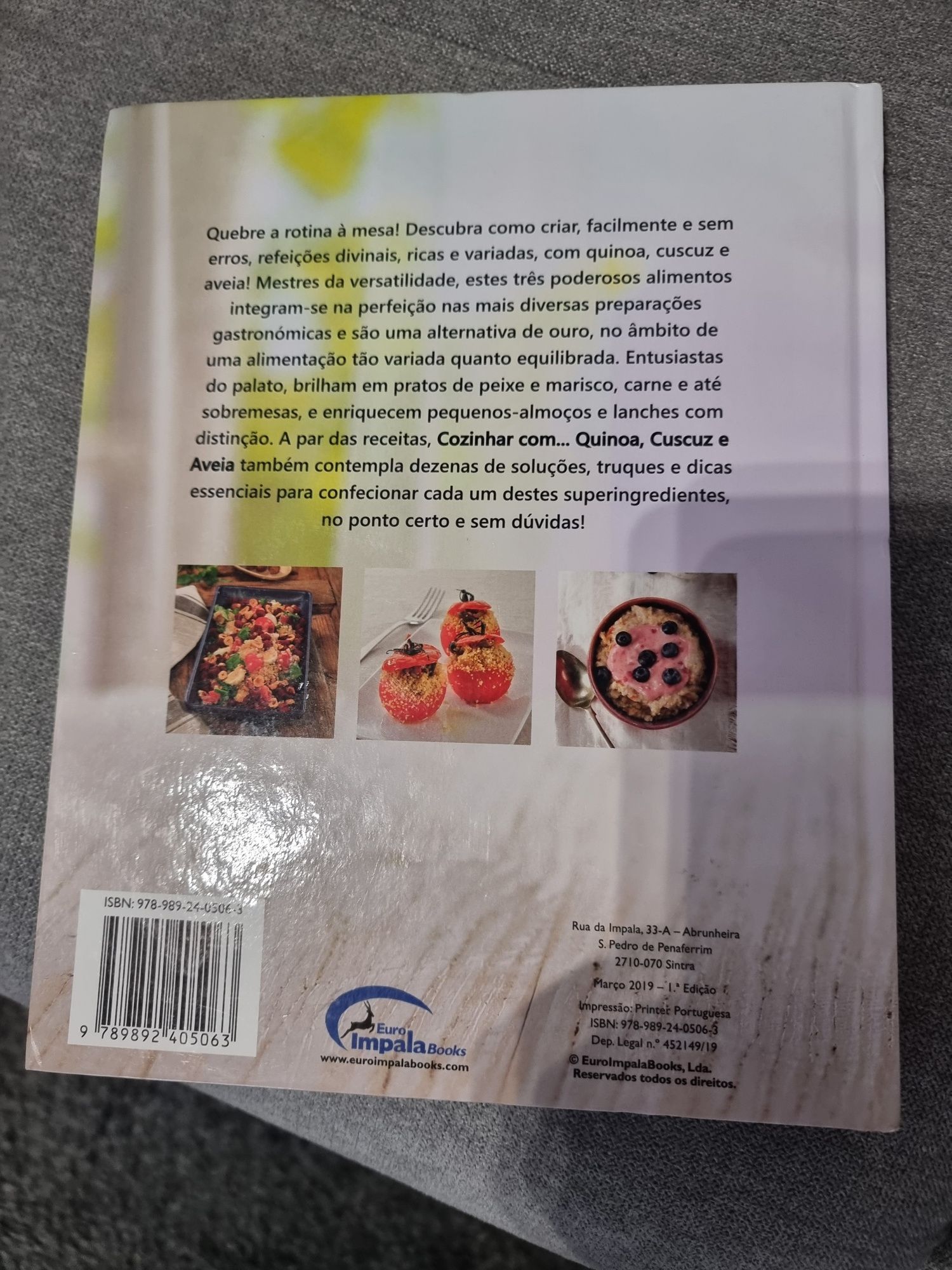 Livro Cozinhar com Quinoa, Cuscuz e Aveia