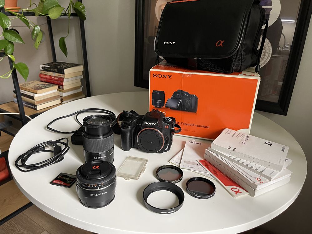Sony Alpha A300 + obiektywy 18-70, 1.8/50