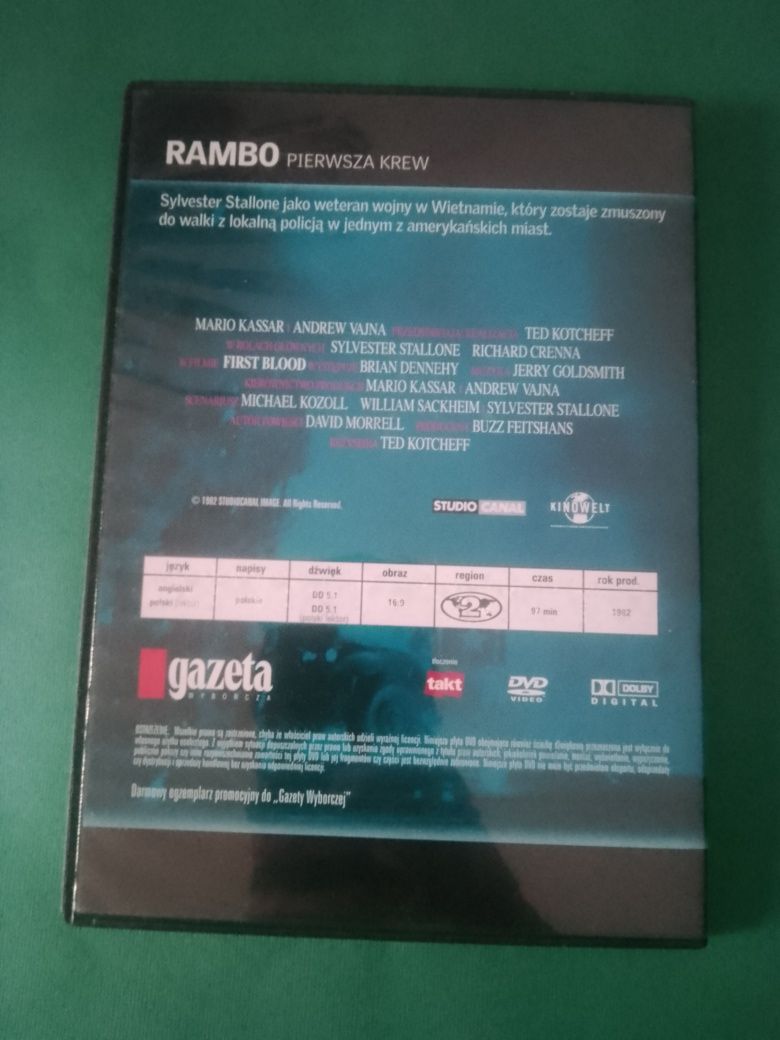 Rambo pierwsza krew film Dvd