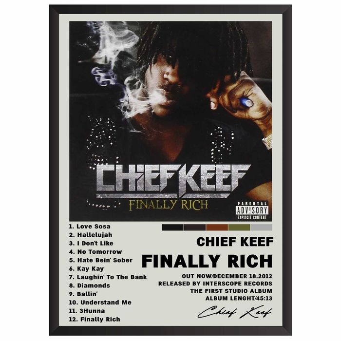 Chief Keef Finally Rich Plakat Obraz z albumem prezent
