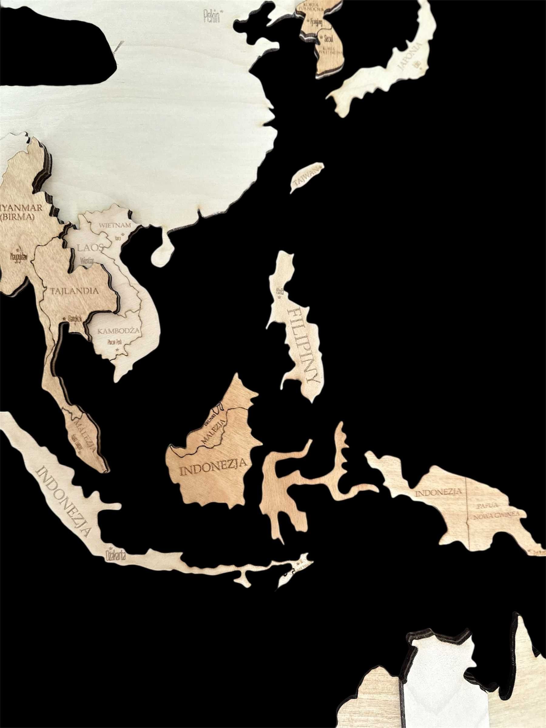 Mapa Świata 3D 276x165cm, pomysł na prezent