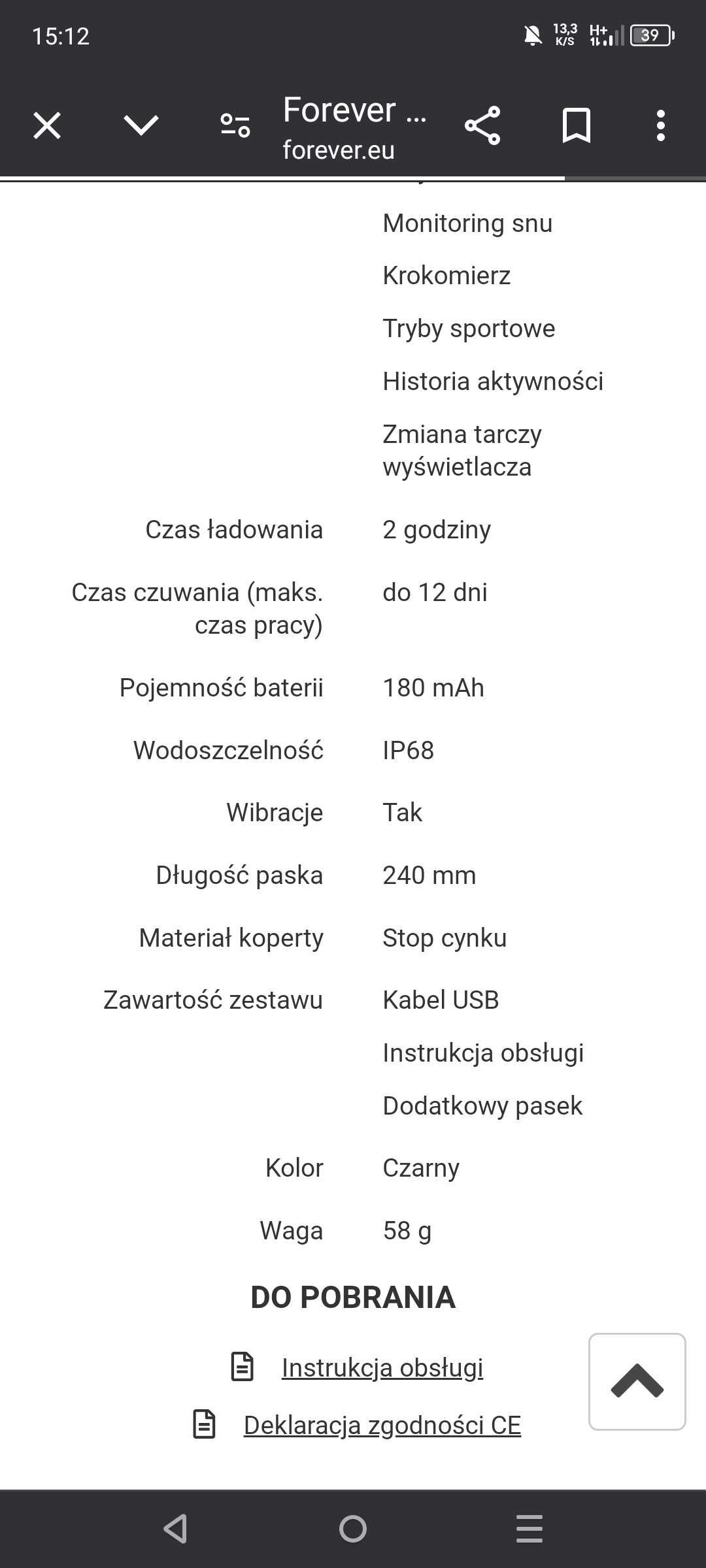 Smartwatch Forevigo 2 NOWY
