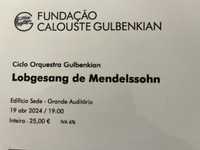 Bilhete Concerto Gulbenkian 19 Abril 2024