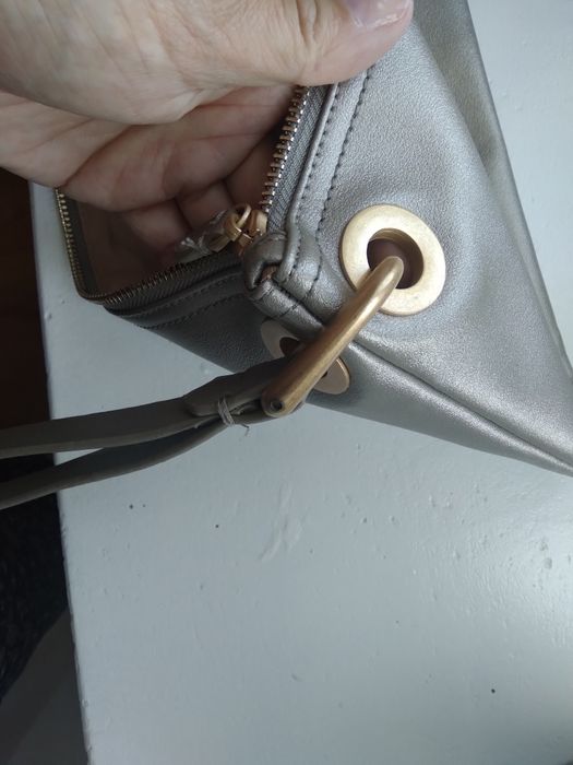 Клатч срібно золотистий