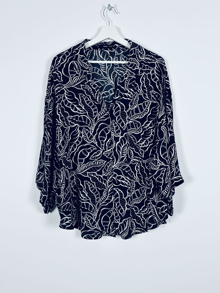 Mango bluzka koszula 3XL plussize wiskoza wzór Print szeroki rękaw