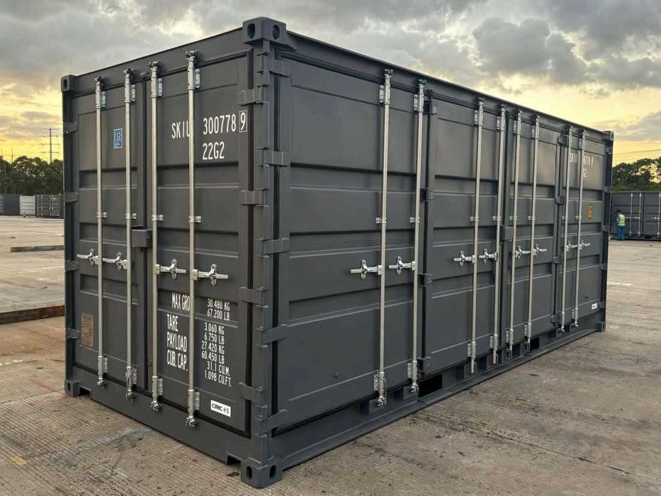 Kontener morski 20' Open Side 6 metrowe otwieranie z boku podwójne