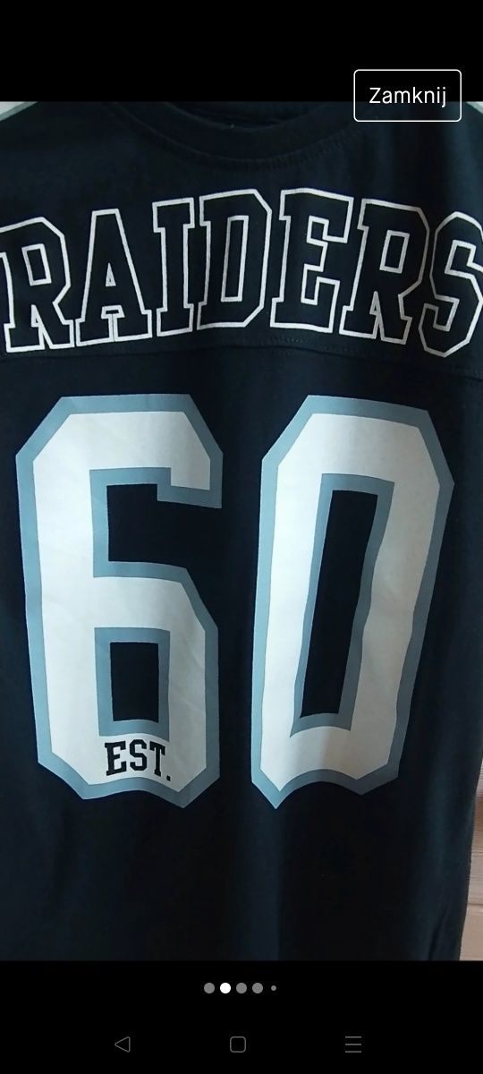 Koszulka NFL Raiders, 60, koszulka sportowa Apparel, bawełna