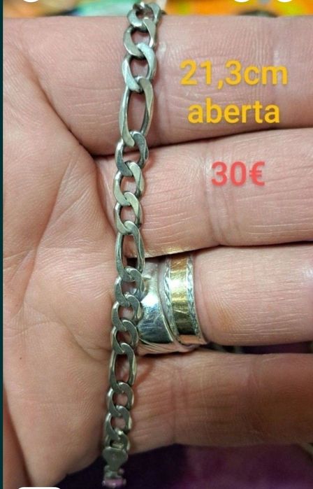 Pulseiras em prata homem.