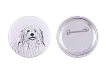 Coton de Tulear przypinka z psem duża Art-Dog