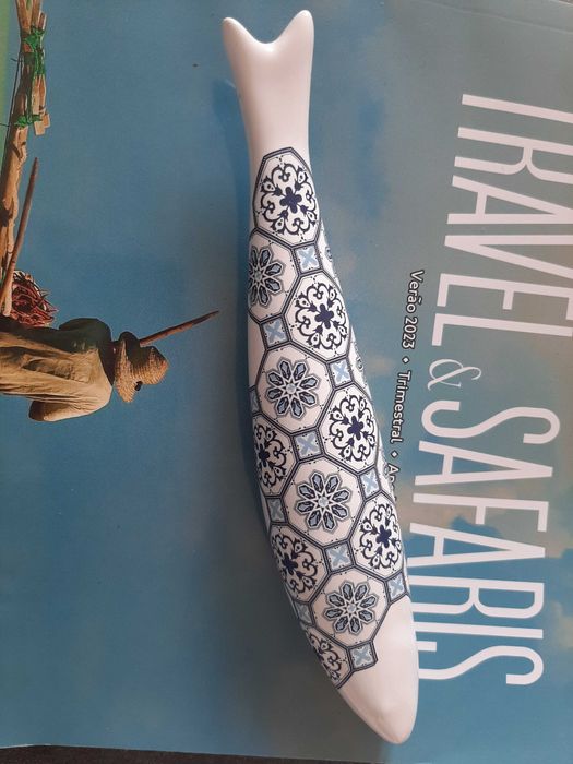 Sardinha Azulejo em cerâmica porta clips