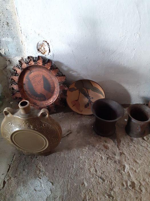 Sprzedam starocie lampa naftowa, talerze, moździerze