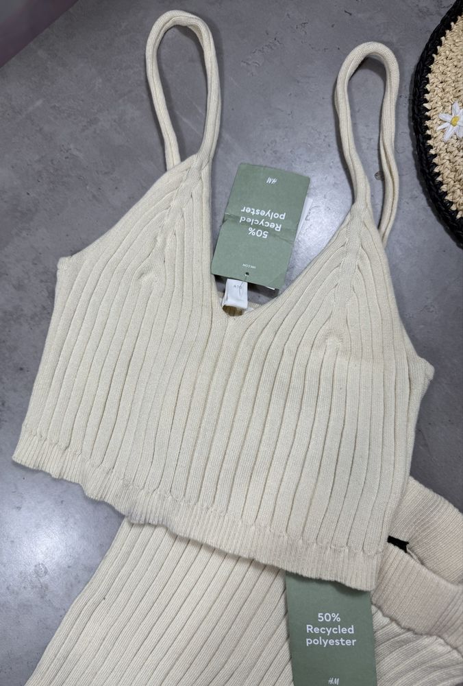 Новий Костюм H&M В Рубчик Велосипедки Топ