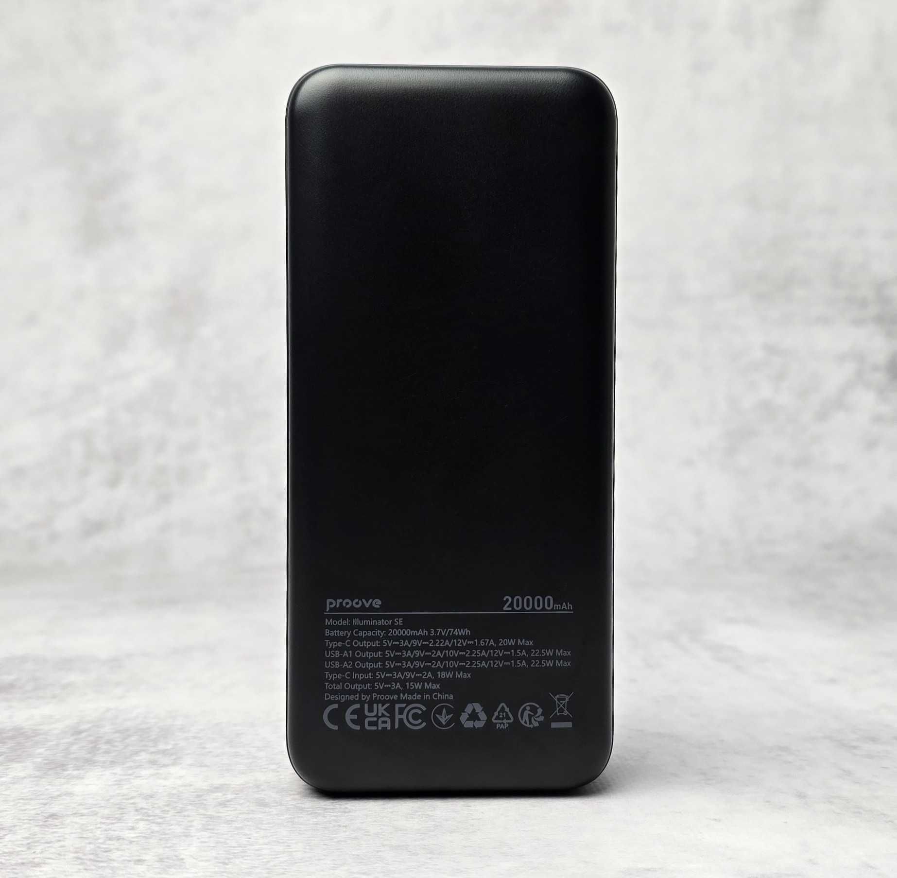 Повербанк PowerBank Proove Illuminator SE 20000mAh PD + QC 22.5W Новий