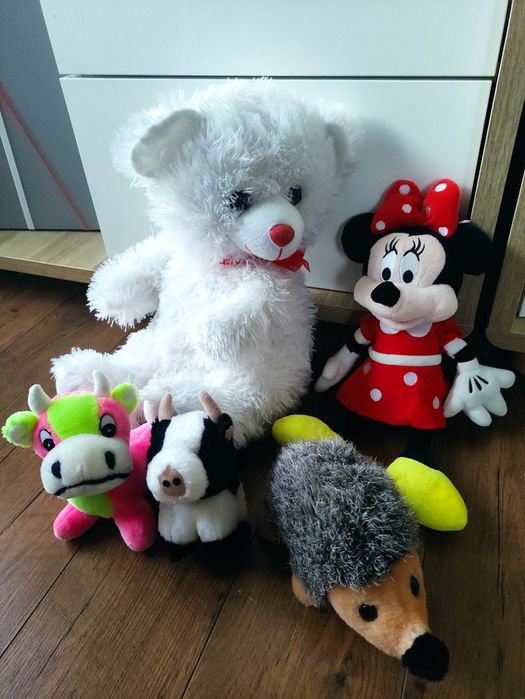 Zestaw Maskotki miś myszka Minnie pluszaki