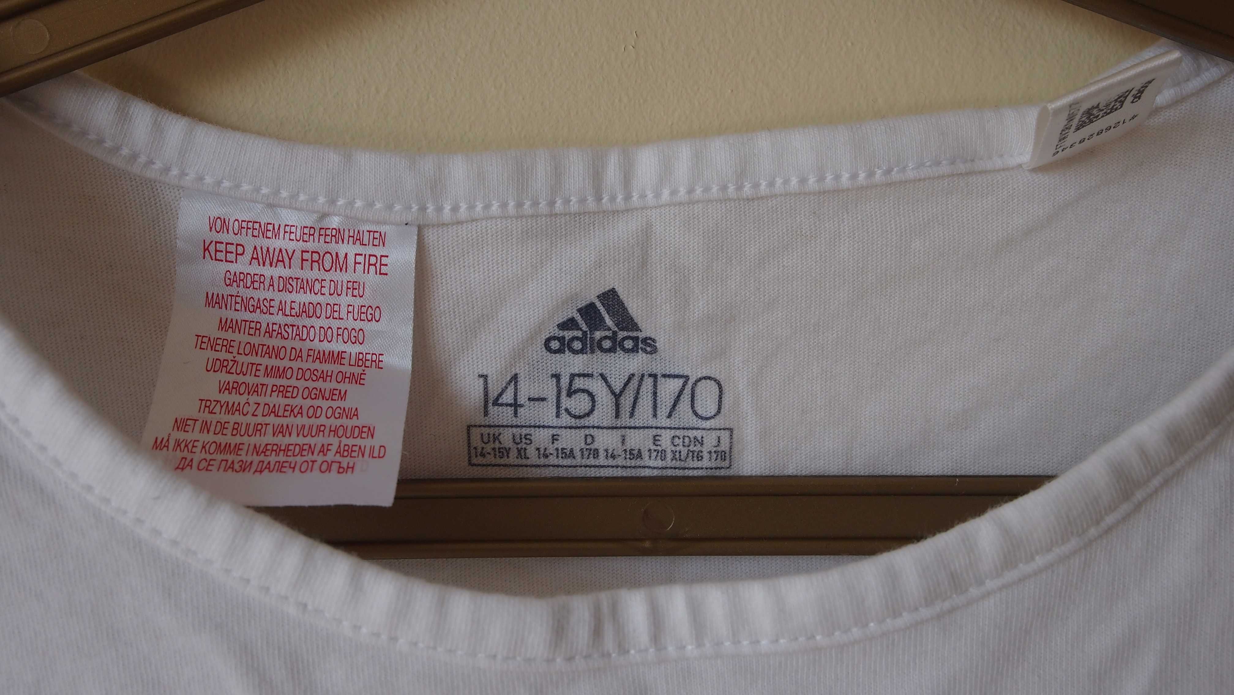 Nowy Tshirt biały adidas 14/15 lat /170