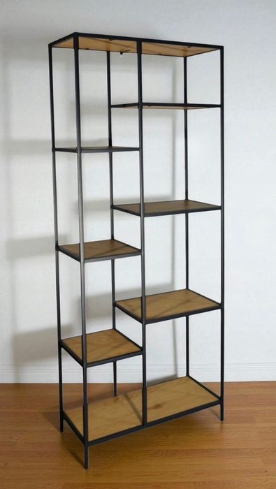 Regał TRAPPEDAL dąb/czarny