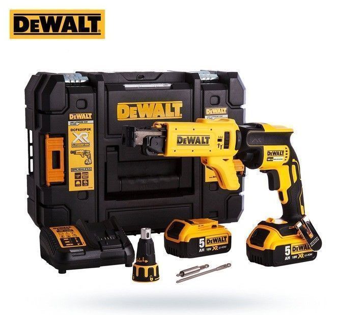 DeWalt DCF620P2K Wkrętarka do Płyt G-K 18V XR 2x5.0Ah