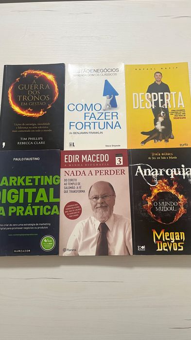 6Livros-Liderança, Gestão, Finanças, Marketing Desenvolvimento Pessoal