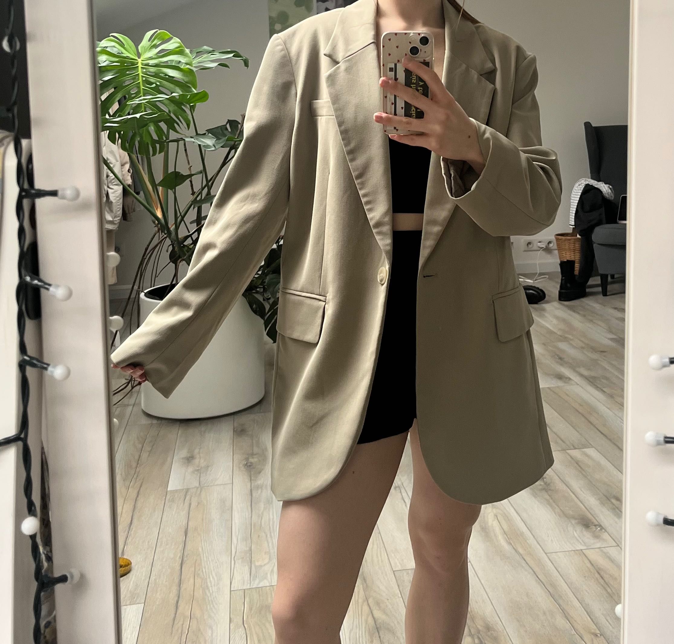 marynarka khaki S oversize