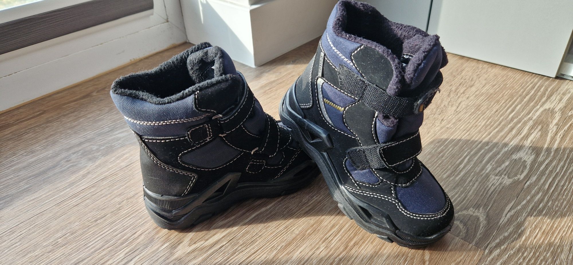 Buty zimowe, śniegowce, kozaki dzieciece Vty Deichmann na rzepy 28