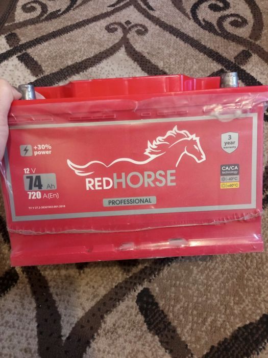Акумулятор автомобільний RED HORSE 74 Ah (R+) (720А) батарея