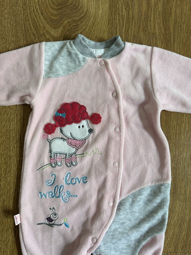 Pajacyk Dziewczęcy Różowy 62 cm