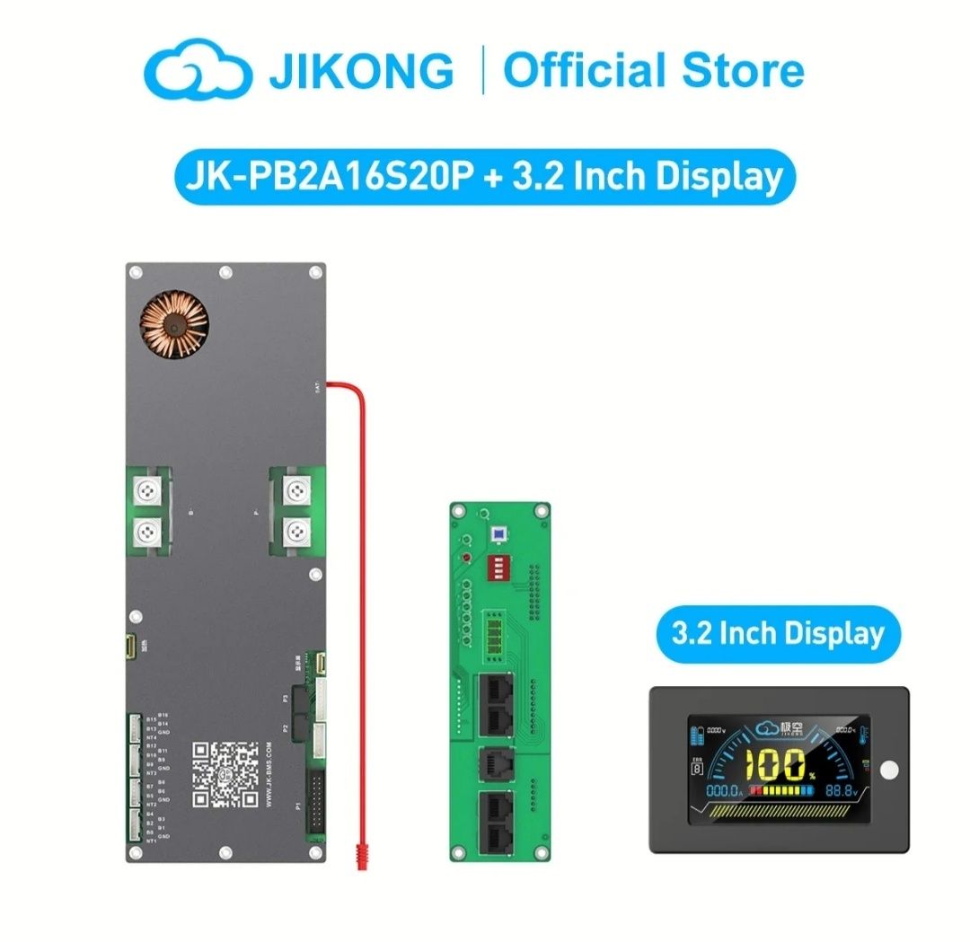 JIKONG BMS JK-PB2A16S20P  Lifepo4 БМС інверторна RS 484 232 CAN
