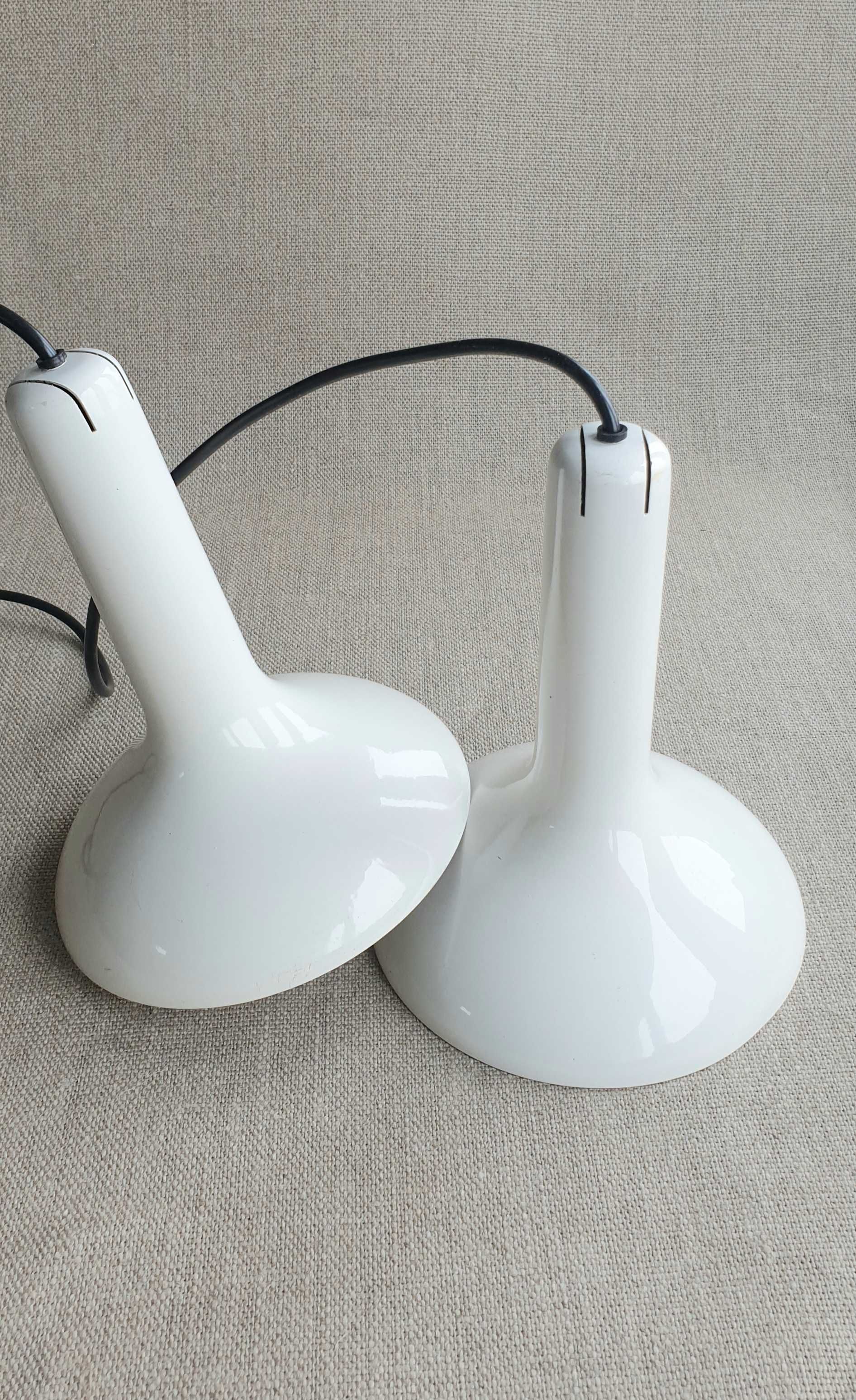 Lampy wiszące emaliowane lata 80 te