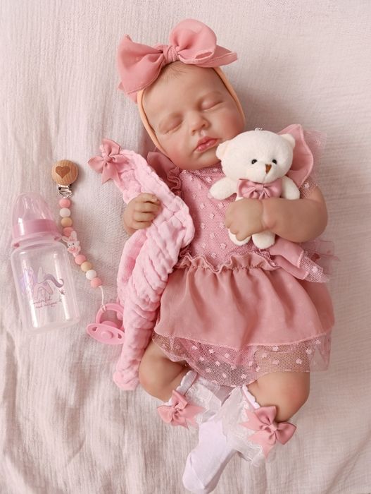 Lalka w typie reborn z wyprawką prezent lala miękki brzuszek