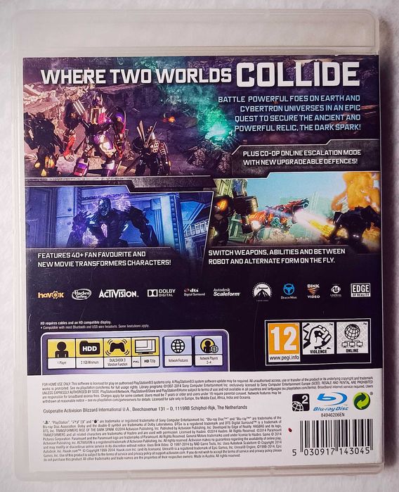 Transformers Rise of the Dark Spark PS3