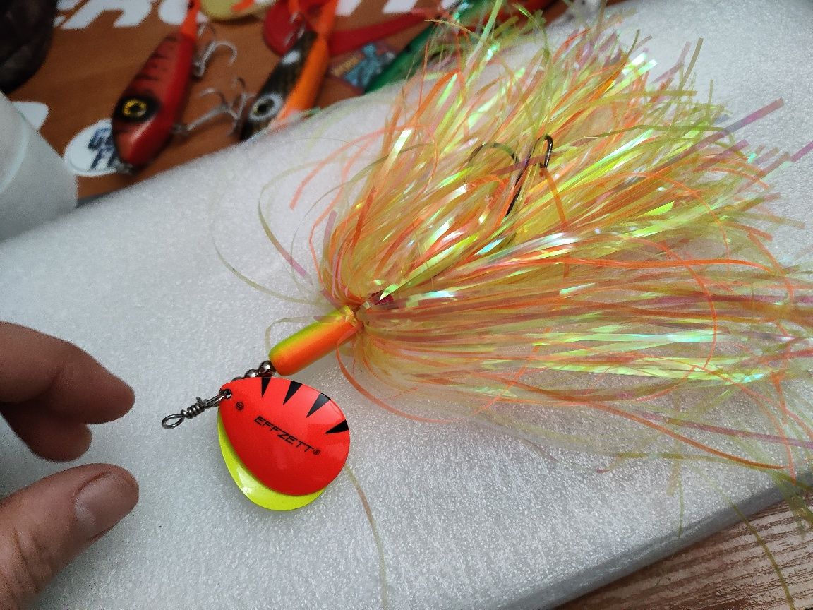 Spinner DAM Effzett Pike Rattlin´ Spinner - farbe Yellow / Orange dam