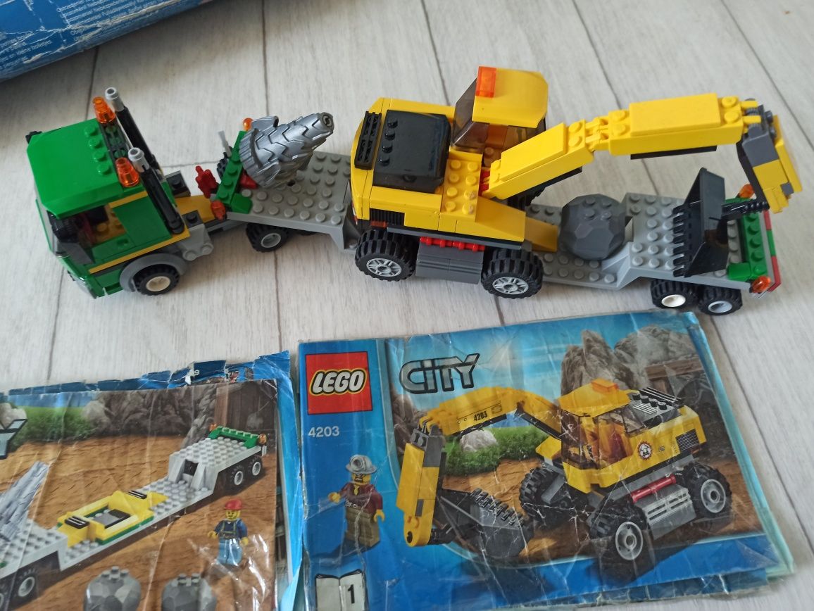 LEGO 4203 koparka transportem komplet unikat