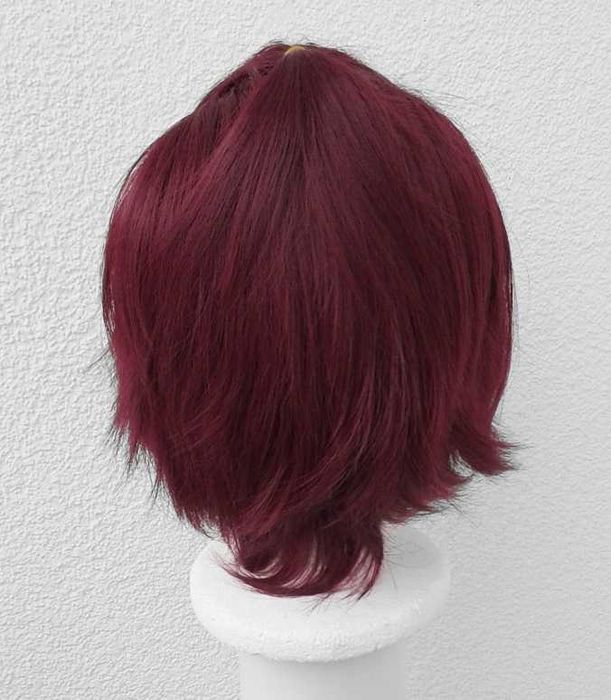 Czerwona różowa krótka peruka cosplay wig Isara Mao Ensemble Stars