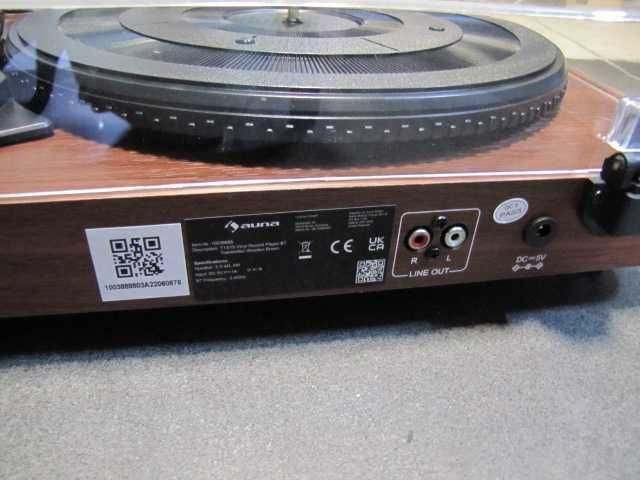Gramofon retro Auna TT-Classic Light brązowy drewno winyl