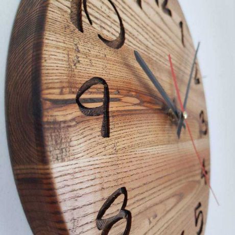 Настенные часы из натурального дерева. Ретро стиль 7