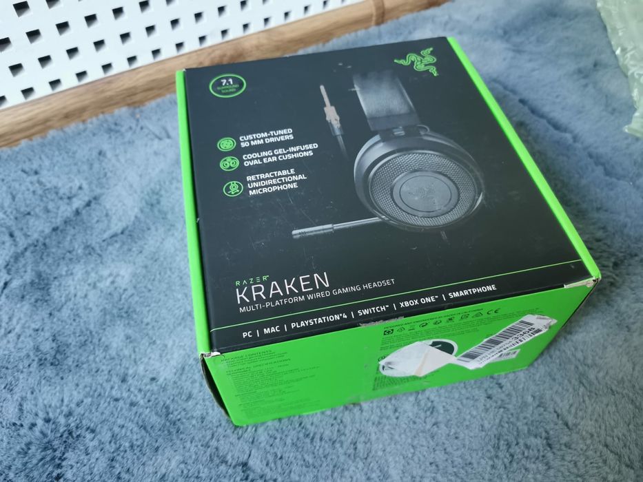 Nowe Słuchawki przewodowe Razer Kraken bez poduszek minijack