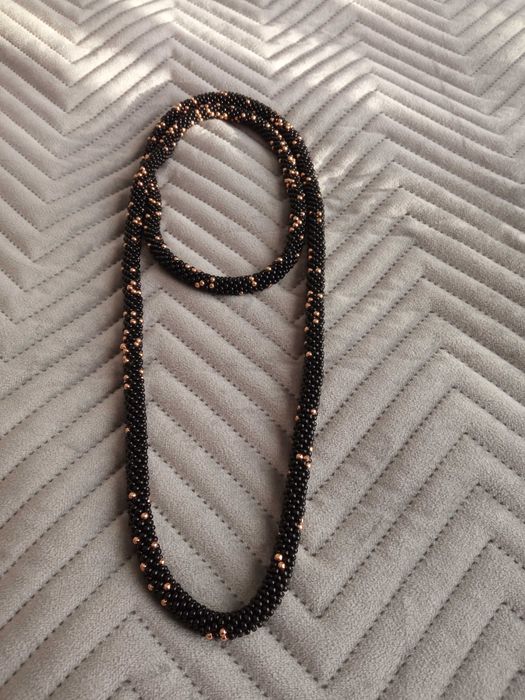 Naszyjnik czarno - złoty Solar