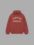 Fear of God Essentials Fleece Hoodie 'Crimson' (FW24)