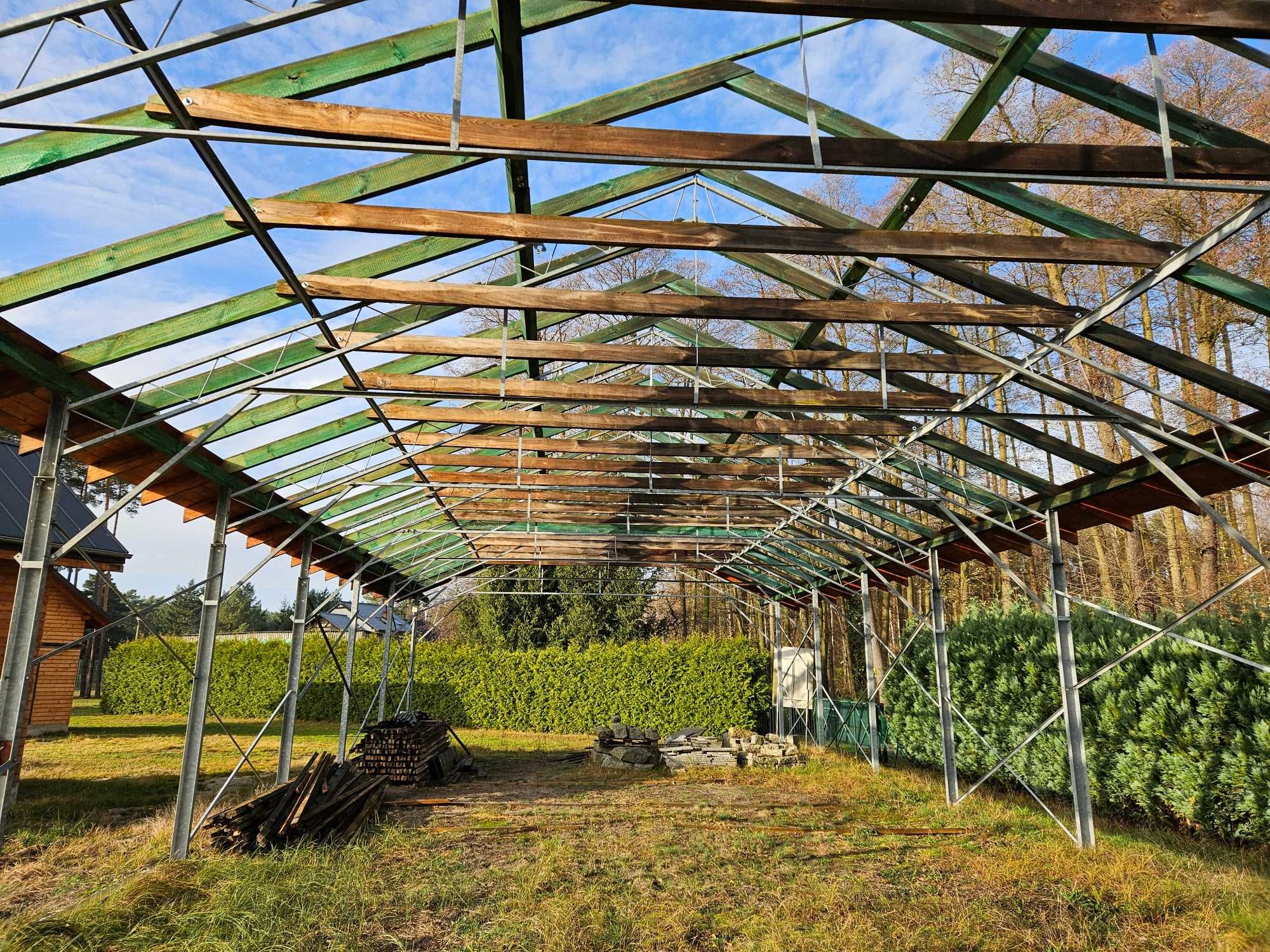 Konstrukcja stalowa hala wiata garaż warsztat magazyn 21x9 m