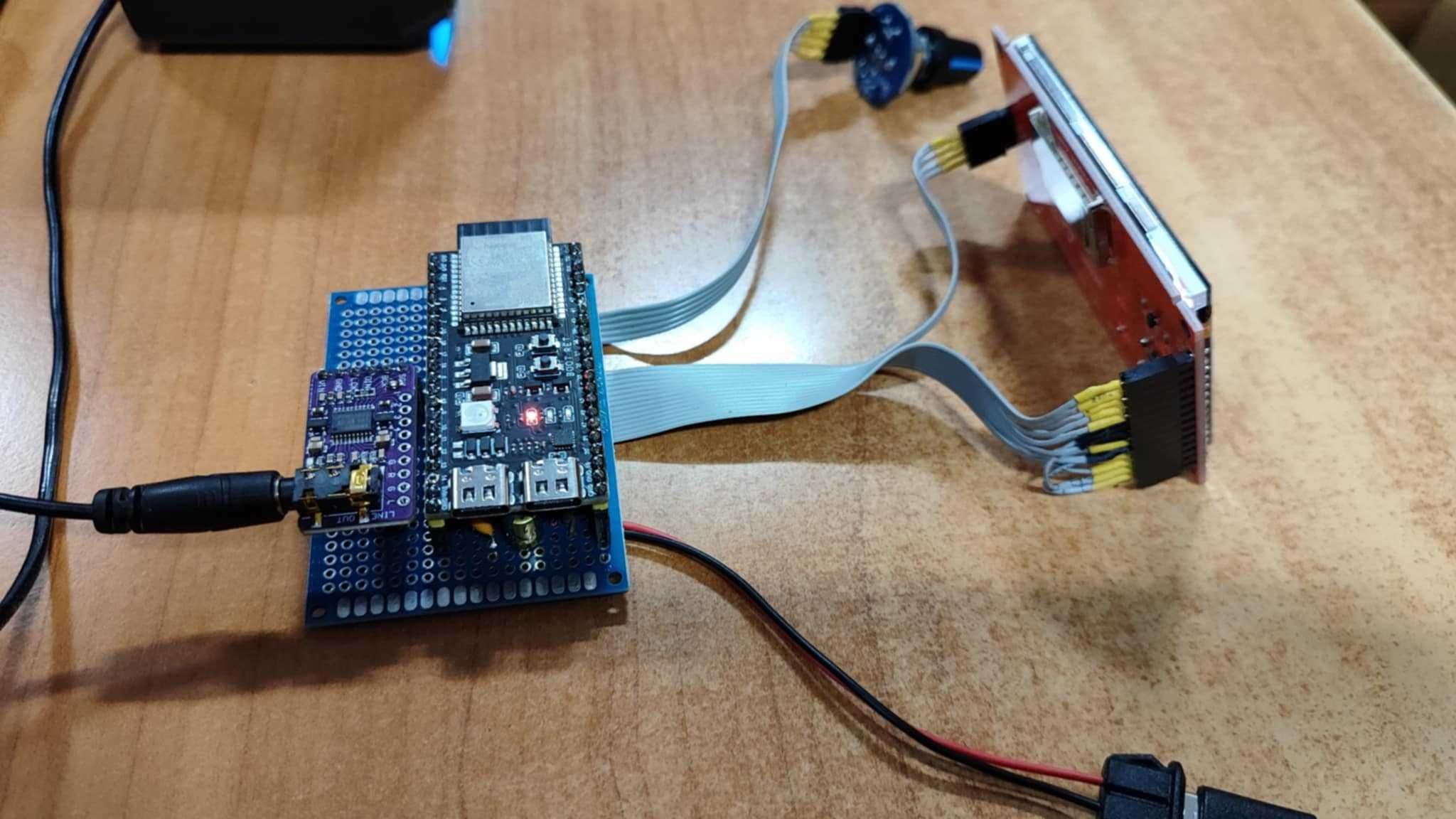 Moduł ESP32-S3 16/8MB FLAC OGG AAC MP3 +SD +LCD 2,8'' radio WiFI DIY